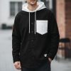 Cord Hoodie Black