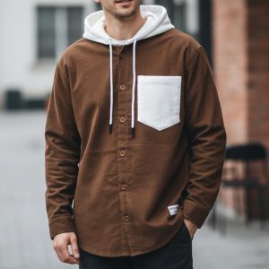 Cord Hoodie Coffee