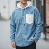 Cord Hoodie Sky-Blue