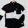 Premium Fancy Fabric Shirt - Black
