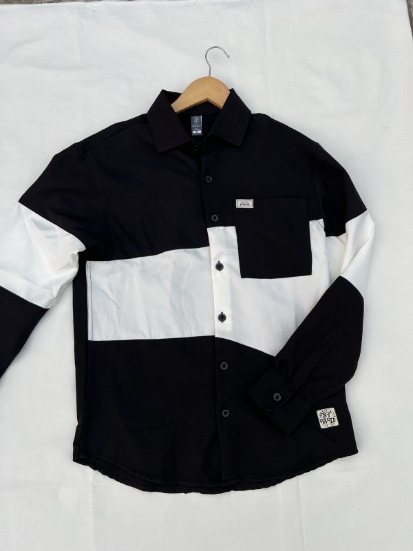 Premium Fancy Fabric Shirt - Black
