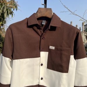 Premium Fancy Fabric Shirt - Crater Brown