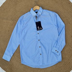Striped Classic Shirt - Sea Blue