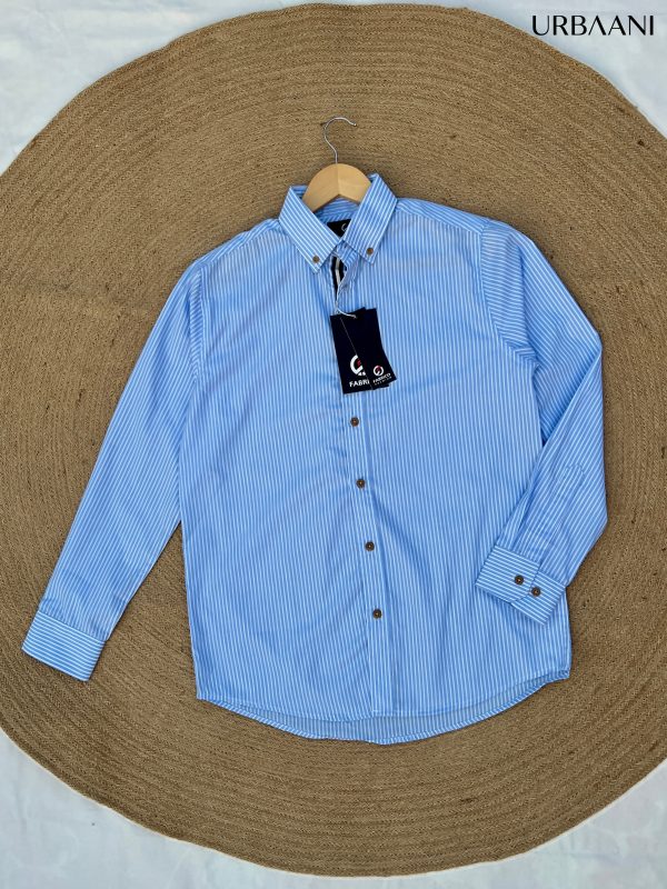 Striped Classic Shirt - Sea Blue