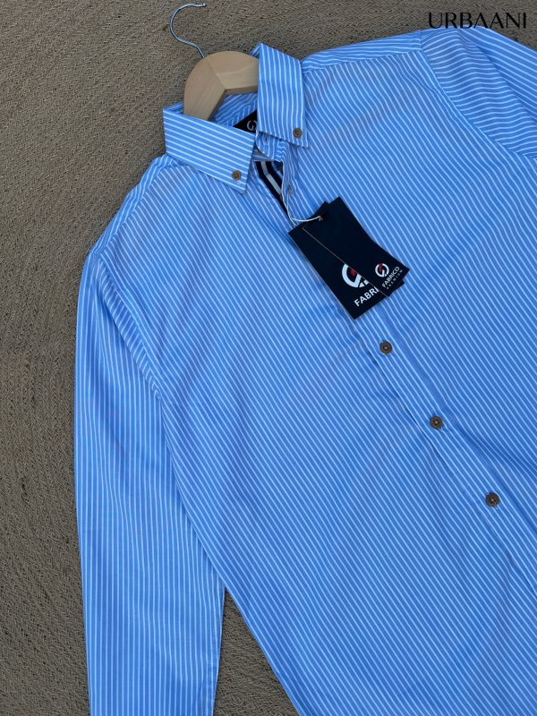 Striped Classic Shirt - Sea Blue